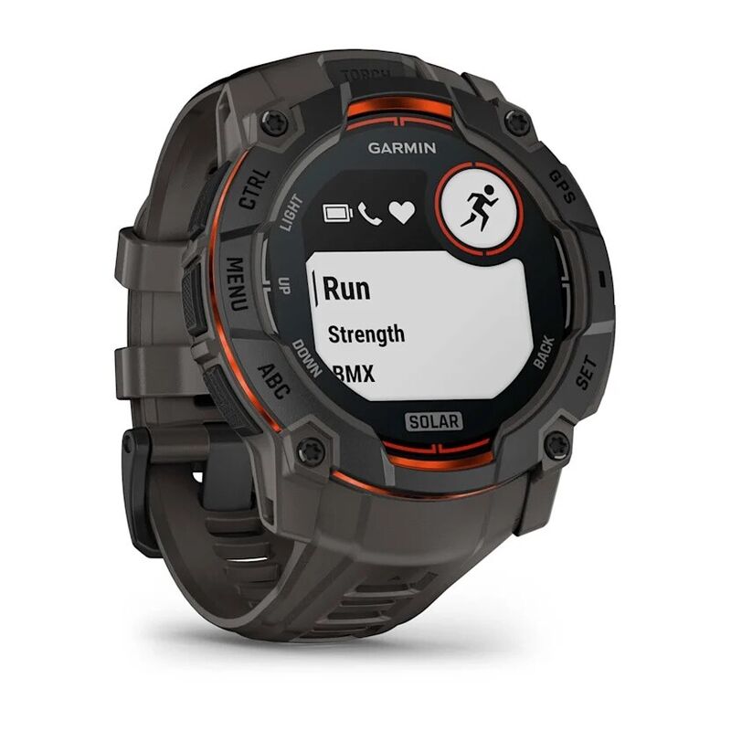 Смарт-часы Garmin Instinct 3 - 50 mm, Solar, Черный, угольно-черный ремешок - фото 3