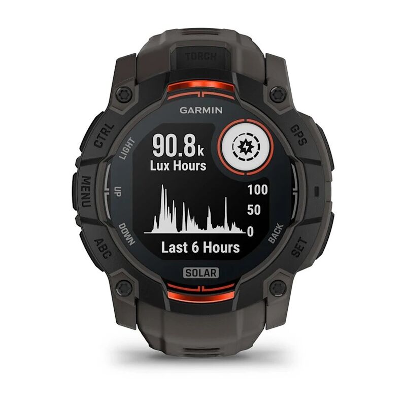 Смарт-часы Garmin Instinct 3 - 50 mm, Solar, Черный, угольно-черный ремешок - фото 2