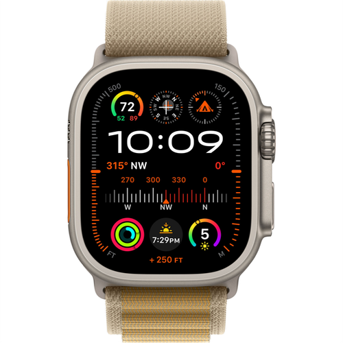 Смарт-часы Apple Watch Ultra 2 (2024) GPS + Cellular - 49 mm Natural Titanium case | ремешок Alpine Loop | цвет Бежевый (Tan), размер L - фото 2