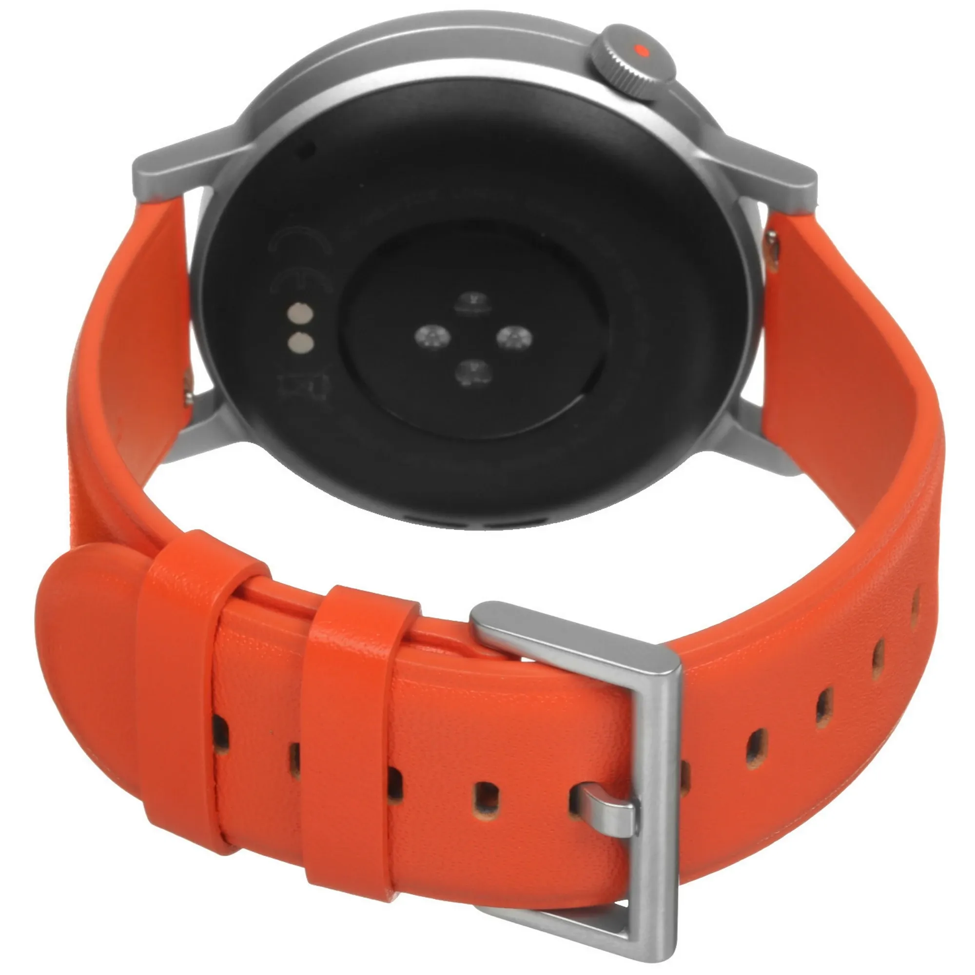 Смарт-часы CMF by Nothing Watch Pro 2 - изогнутый пепельно-серый безель, оранжевый кожаный ремешок 5