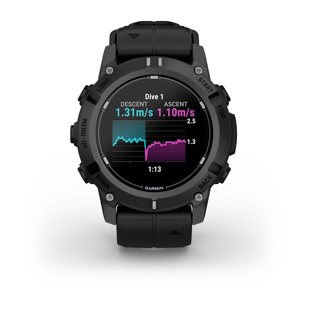 Смарт-часы Garmin Descent G2 - 45 mm, Черный, черный силиконовый ремешок 7