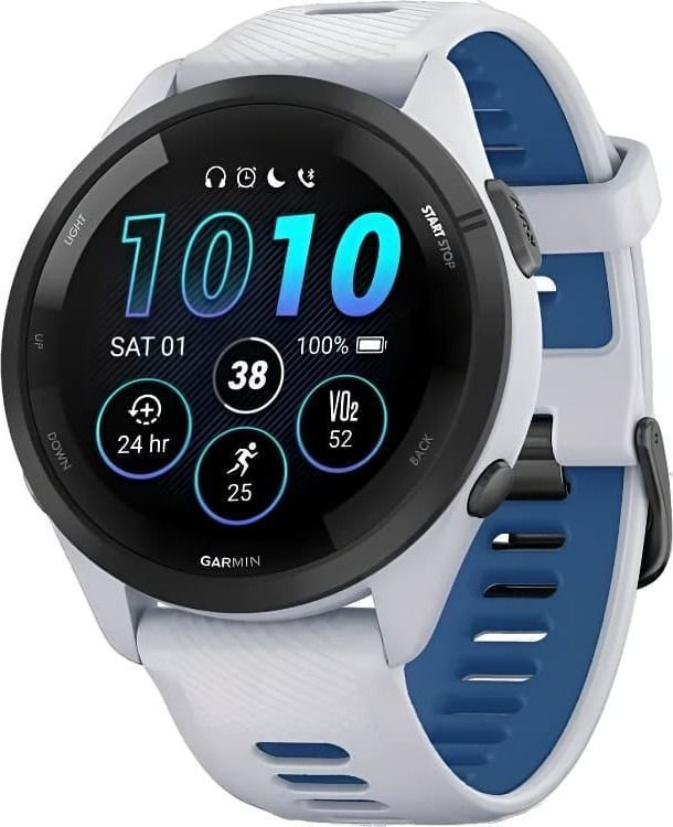 Смарт-часы Garmin Forerunner 265 - 46 mm, Белый, бело-синий ремешок