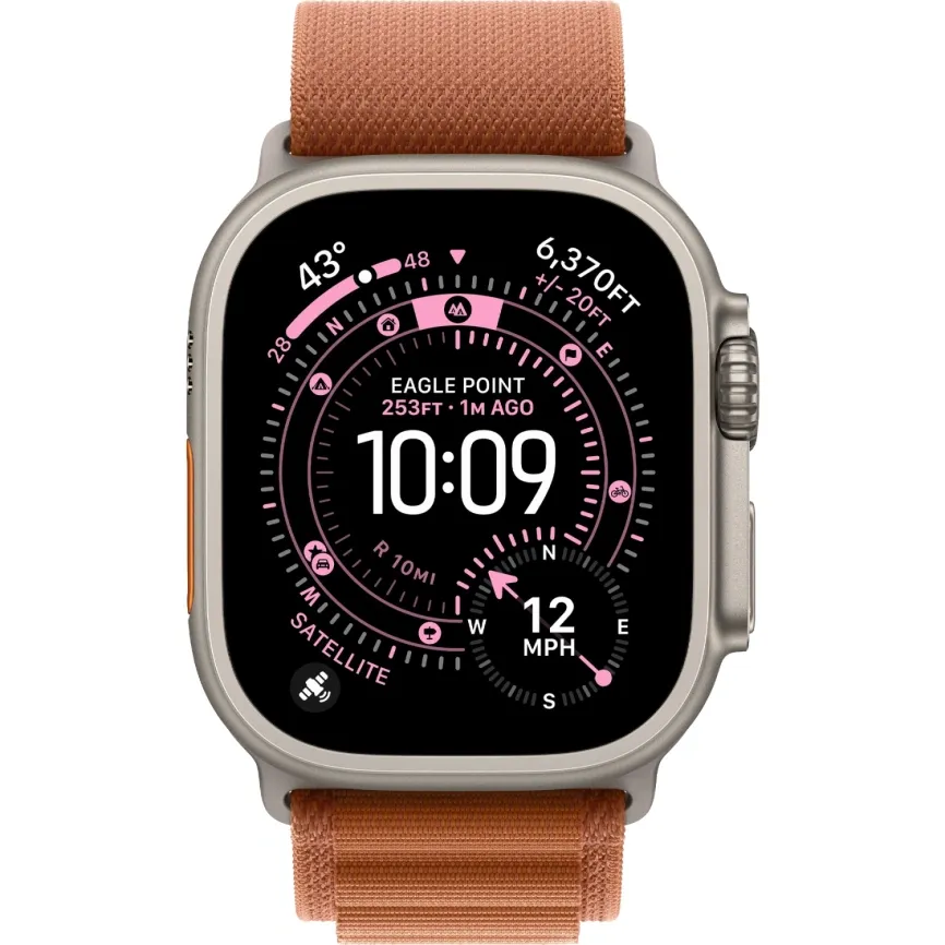 Смарт-часы Apple Watch Ultra 3 - 49 mm Natural Titanium case | ремешок Alpine Loop | Terra Cotta, S - фото 2