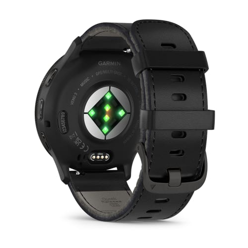 Смарт-часы Garmin Venu 3 - 45 mm, Черный, серый безель, серый кожаный ремешок 7