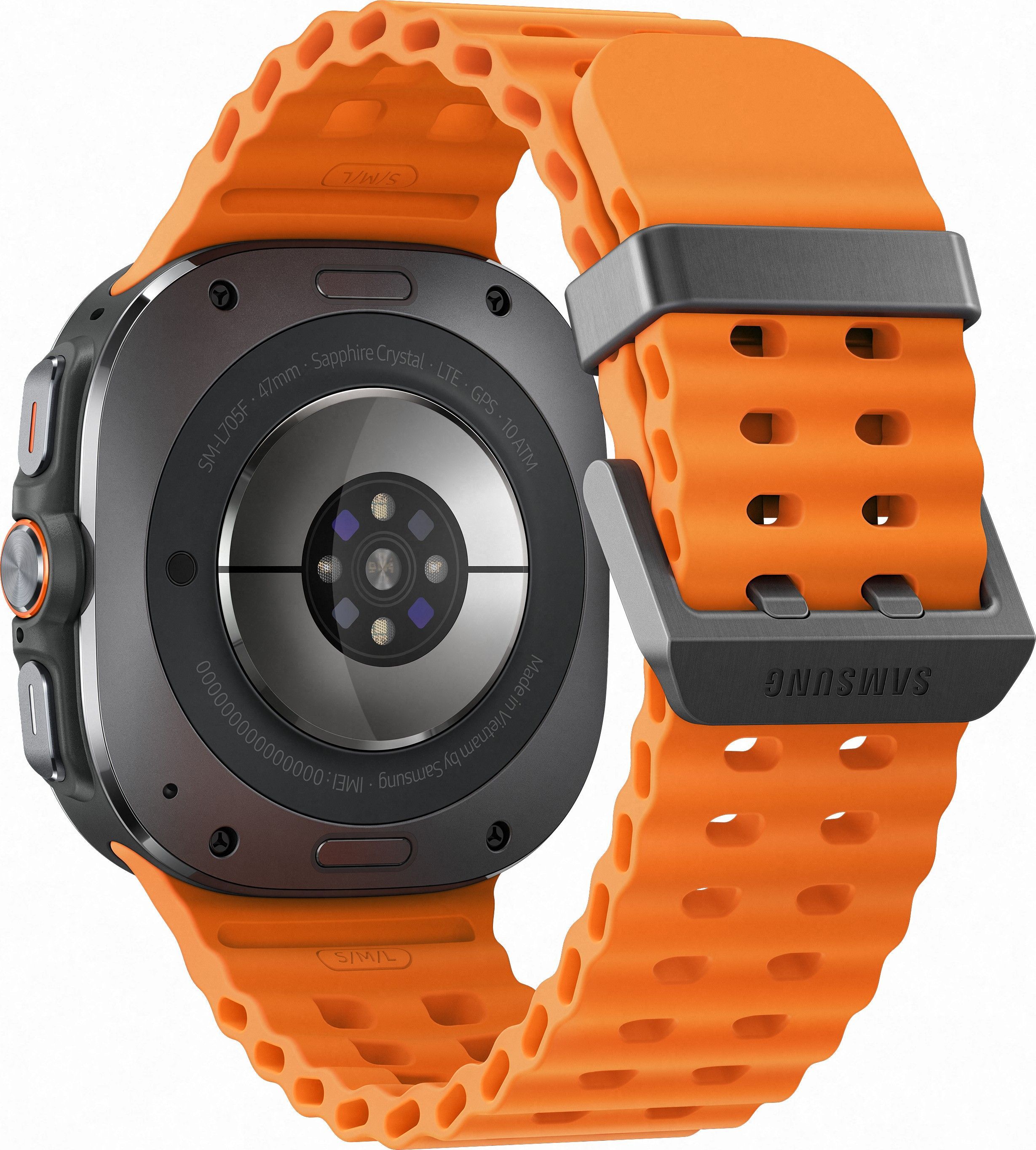 Смарт-часы Samsung Galaxy Watch Ultra (2024) - 47 mm (SM-L705) Titanium Gray (оранжевый ремешок) 4