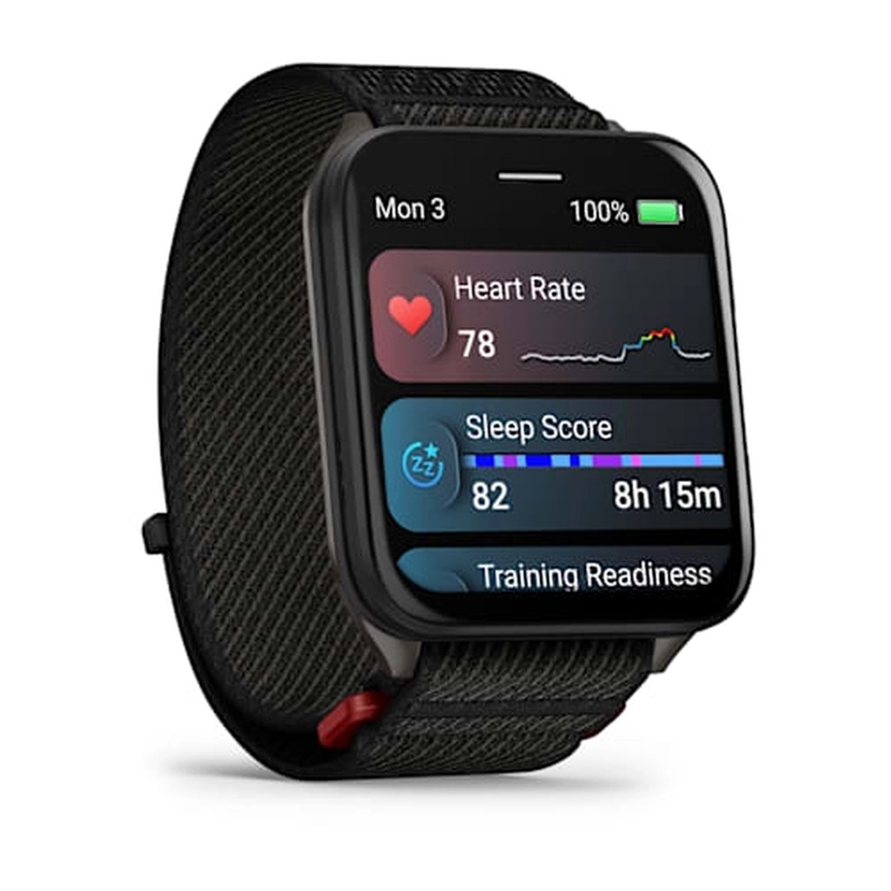 Смарт-часы Garmin Venu X1 - 51 mm, Черный с серой титановой крышкой, черный нейлоновый ремешок - фото 2