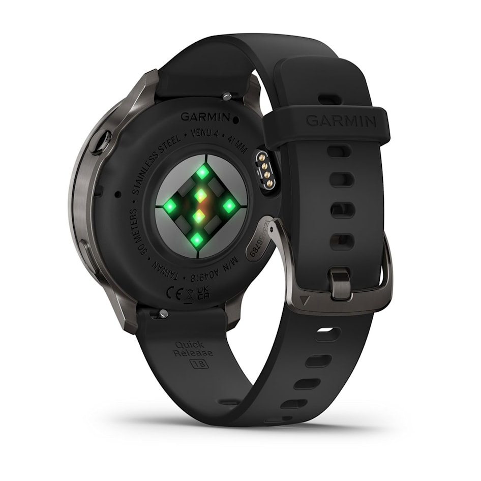 Смарт-часы Garmin Venu 4 - 41 mm, Темно-серый, черный силиконовый ремешок 7