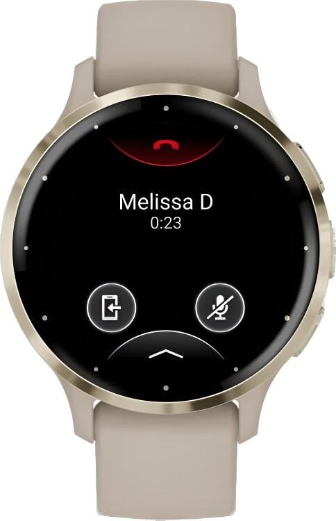 Смарт-часы Garmin Venu 3S - 41 mm, цвет "Французский серый" с золотистым безелем, бежевый ремешок - фото 2