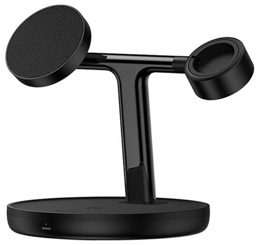 Беспроводное зарядное устройство Baseus BS-W527 3in1 Черный - фото 2