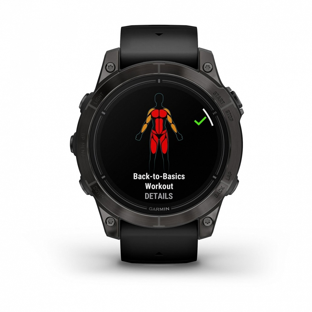 Смарт-часы Garmin Epix Pro (Gen 2) Sapphire Edition - 47 mm, Титановый, угольно-серый безель с DLC-покрытием, черный ремешок 10