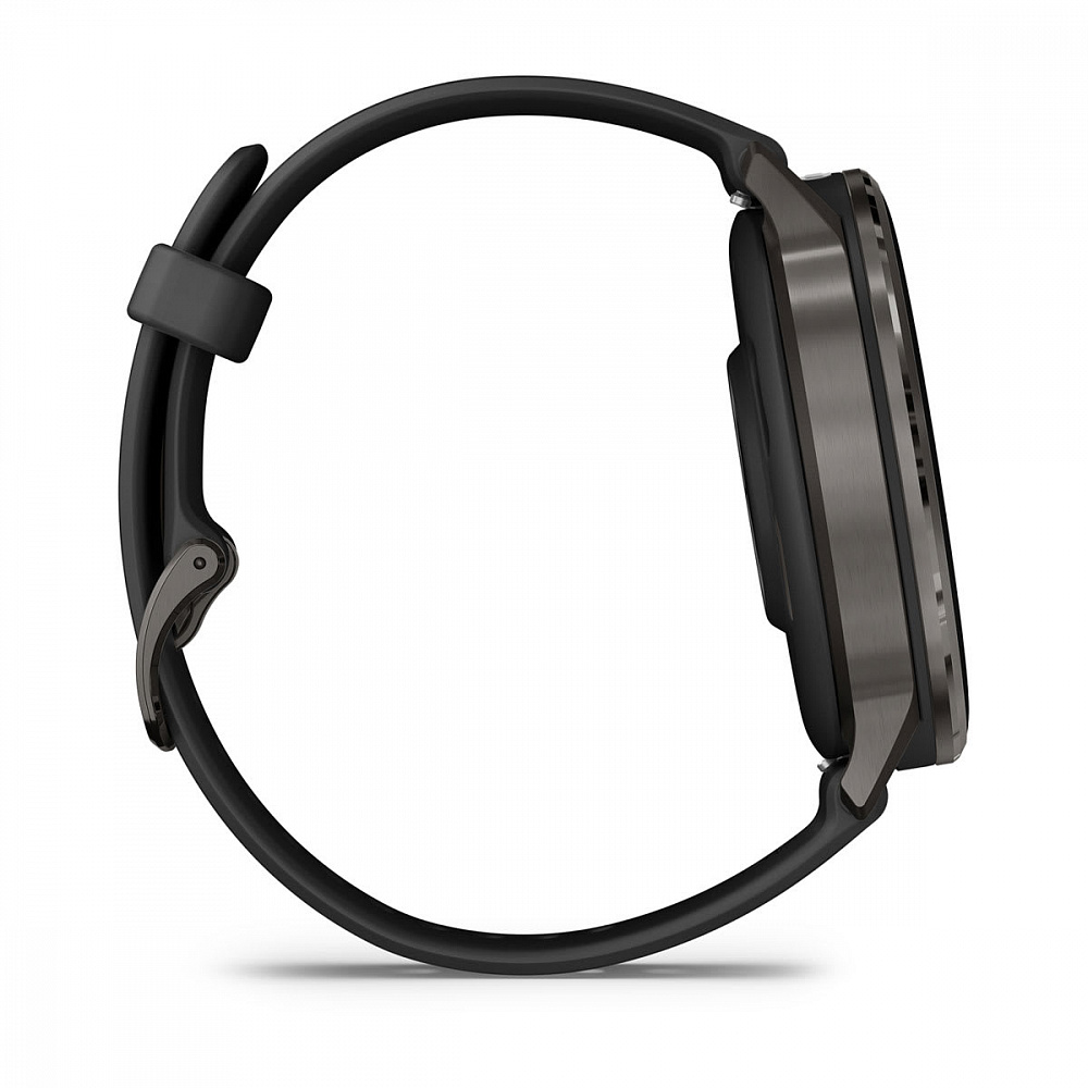 Смарт-часы Garmin Venu 4 - 45 mm, Темно-серый, черный силиконовый ремешок 5