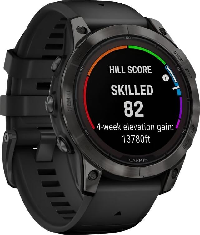 Смарт-часы Garmin Fenix 7 Pro Sapphire Solar - 47 mm, Титановый, угольно-серый безель с DLC-покрытием, черный ремешок - фото 3