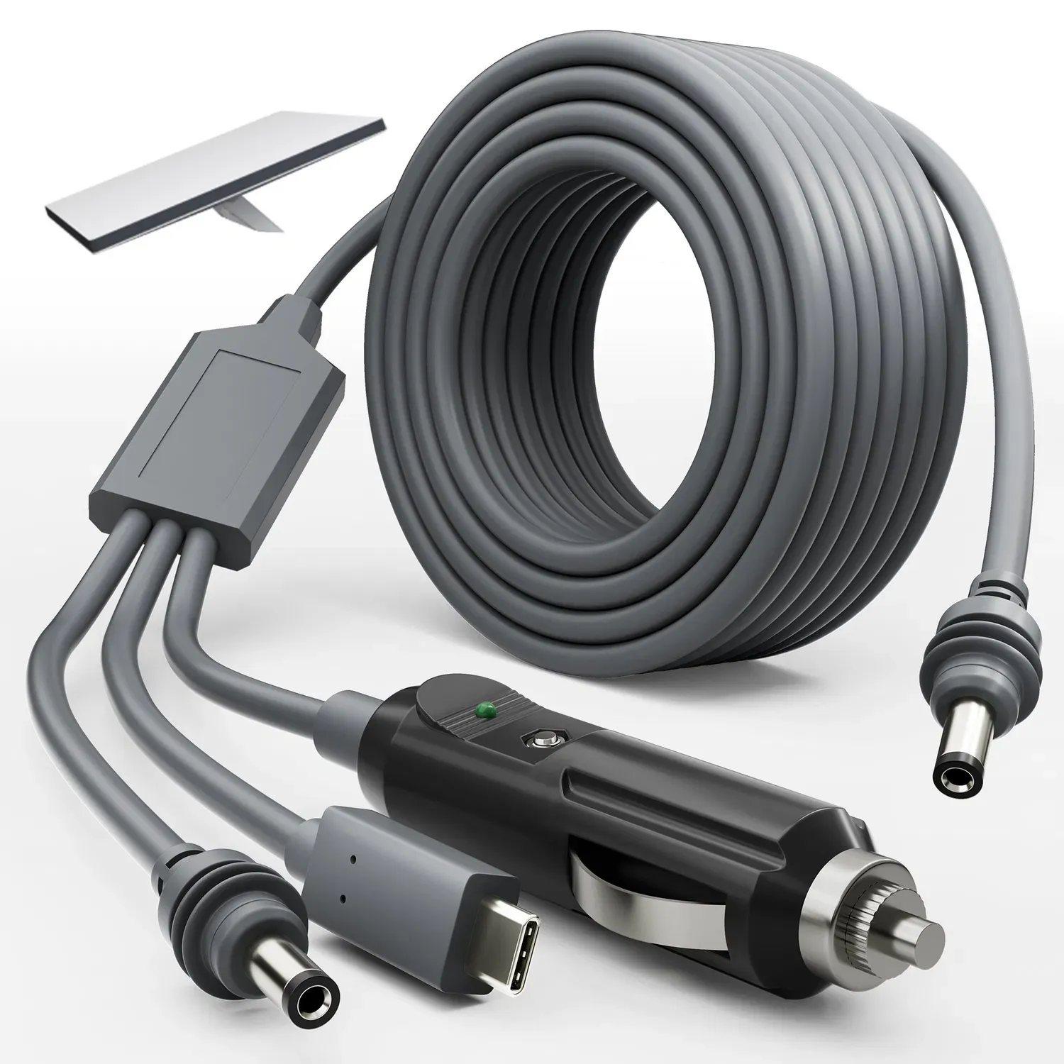 Адаптер 3 in 1 (прикуриватель, USB-C, DC) для Starlink Mini 10 метров