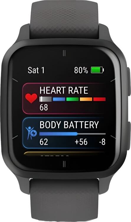 Смарт-часы Garmin Venu SQ 2 - 40 mm, Серый, серый алюминиевый безель, серый ремешок - фото 2