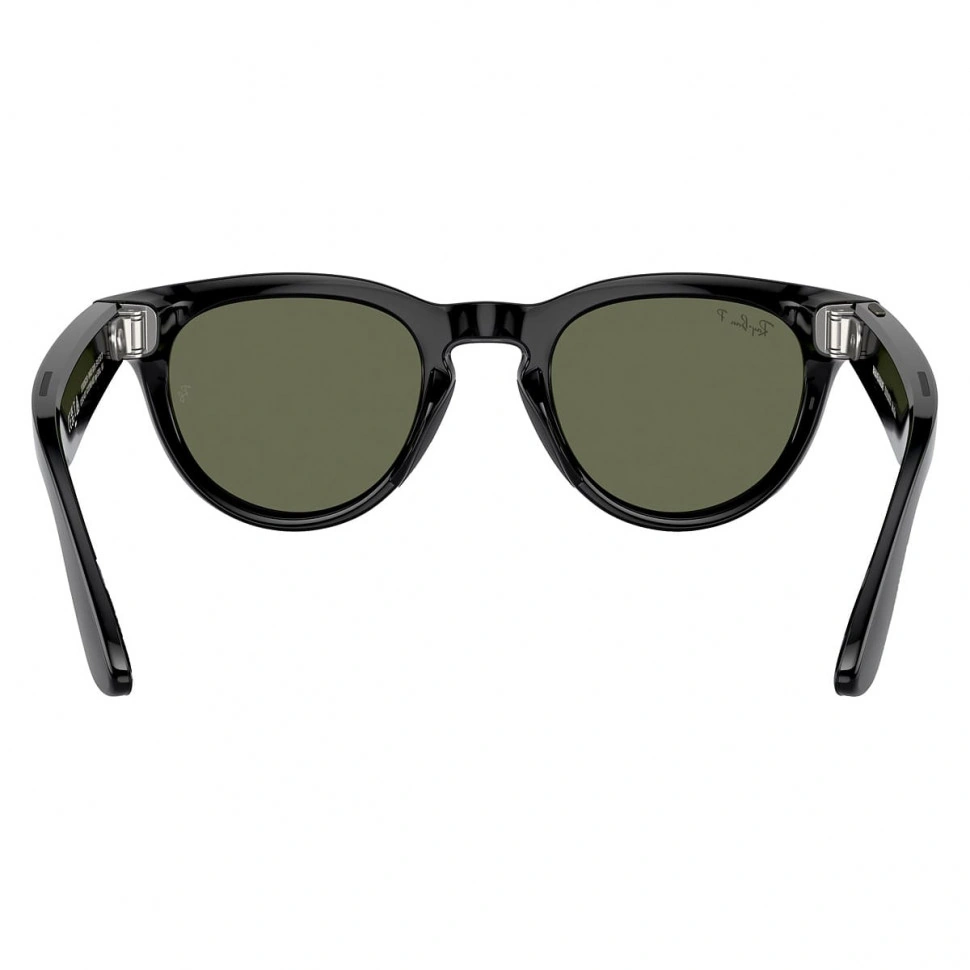 Умные очки Ray-Ban Meta Headliner RW4009 (Глянцевая чёрная оправа, линзы поляризованные зелёные), размер M 4