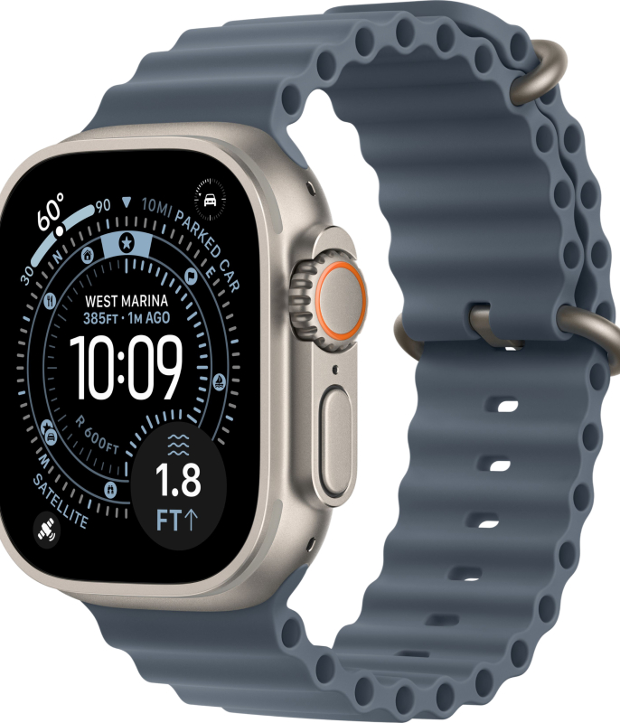 Умные часы Apple Watch Ultra 3 49 мм Natural Titanium Alpine Loop Голубой