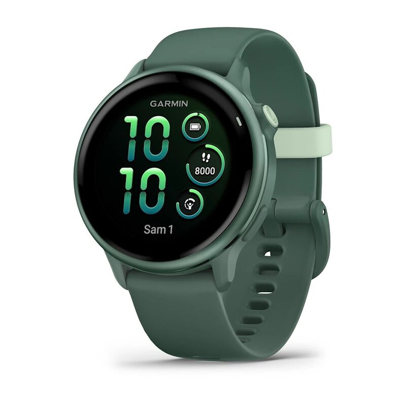 Смарт-часы Garmin Vivoactive 6 - 42 mm, Яшмовый, зеленый силиконовый ремешок