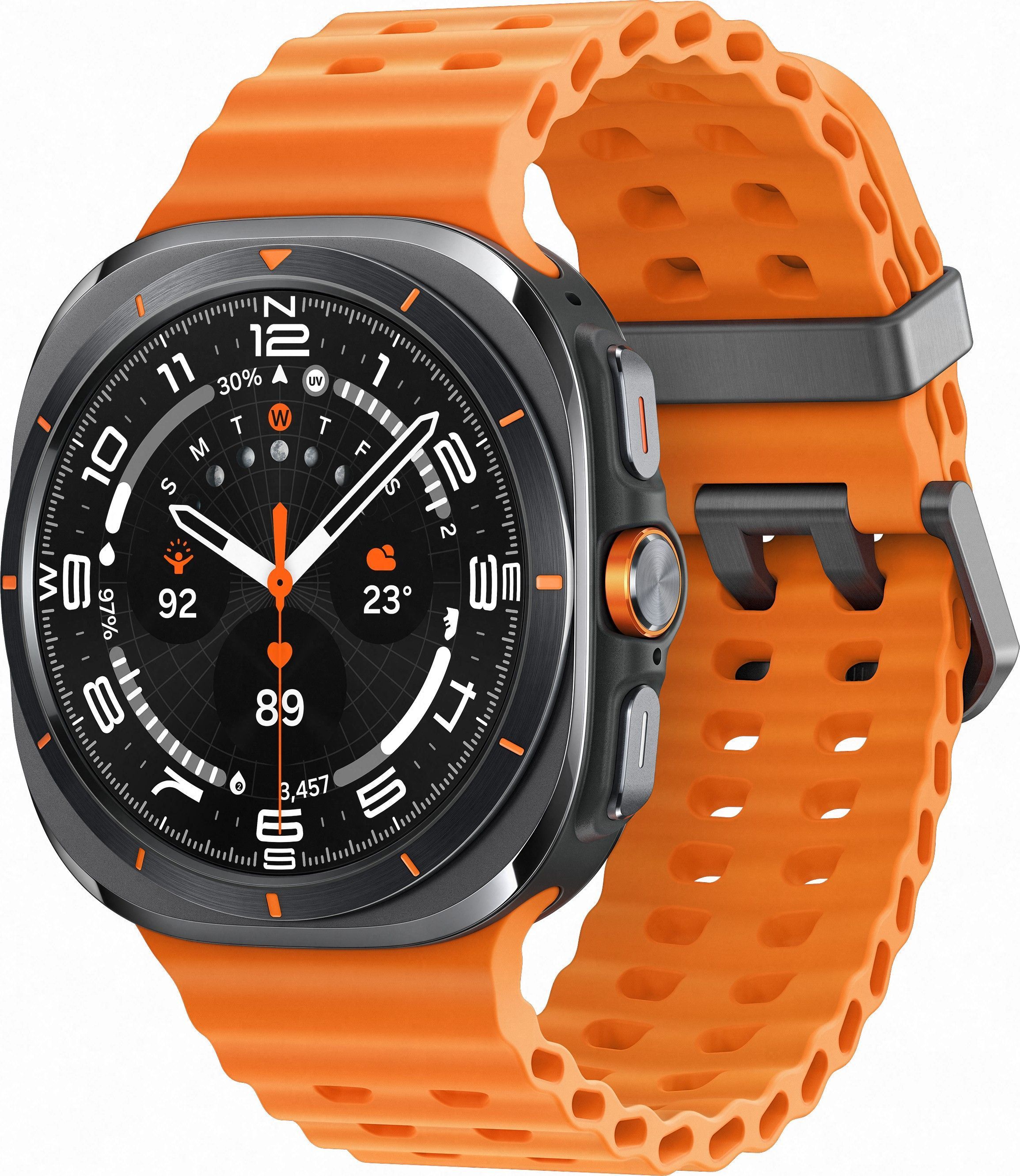 Смарт-часы Samsung Galaxy Watch Ultra (2024) - 47 mm (SM-L705) Titanium Gray (оранжевый ремешок)