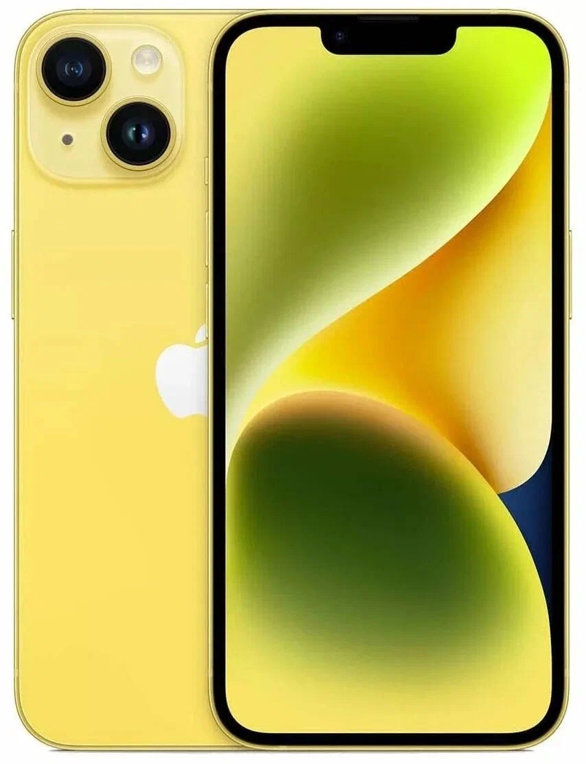 Смартфон Apple iPhone 14 128 ГБ Желтый (nano SIM+eSIM) - фото 2