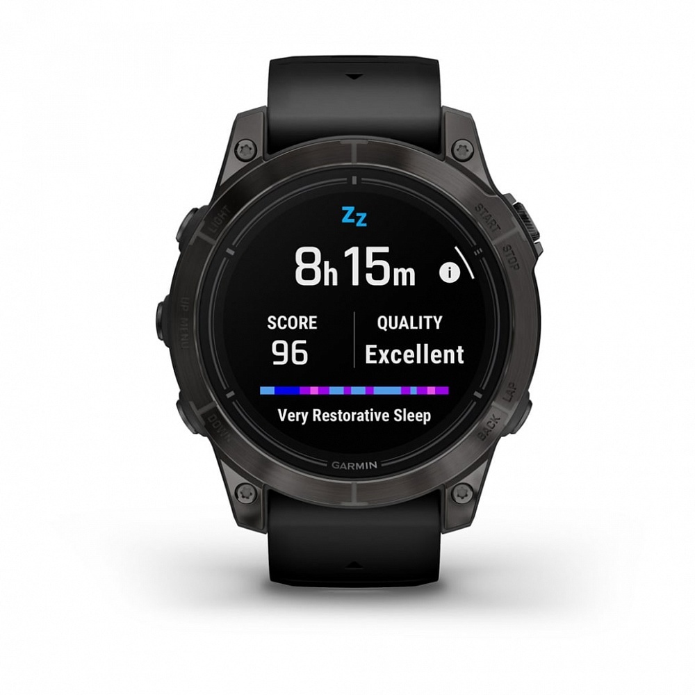 Смарт-часы Garmin Epix Pro (Gen 2) Sapphire Edition - 47 mm, Титановый, угольно-серый безель с DLC-покрытием, черный ремешок 8