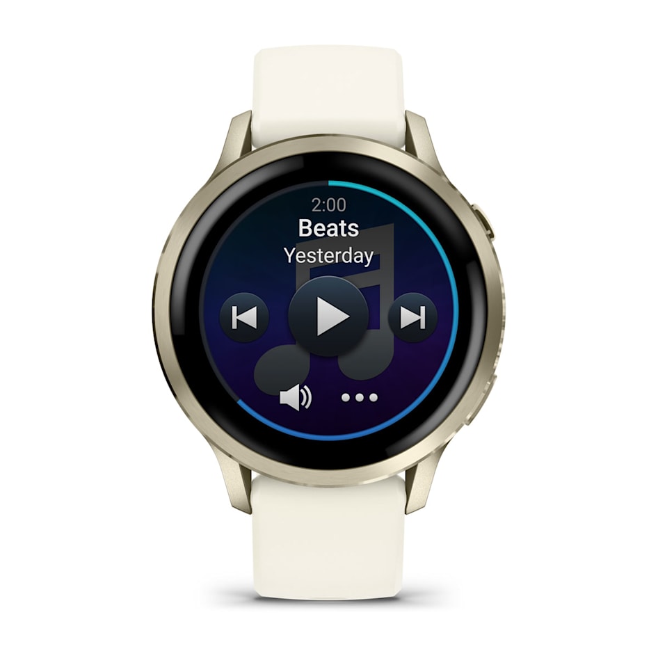 Смарт-часы Garmin Venu 4 - 41 mm, Лунно-золотистый, силиконовый ремешок цвета слоновой кости 4