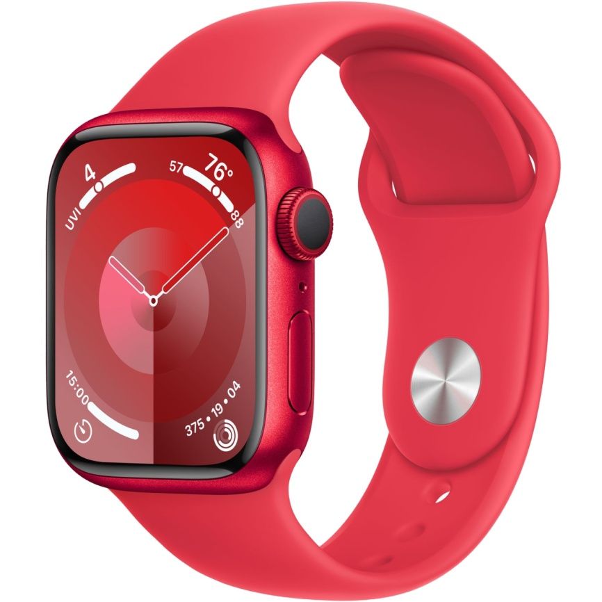 Смарт-часы Apple Watch S9 - 41 mm ремешок Sport band | Красный, M/L
