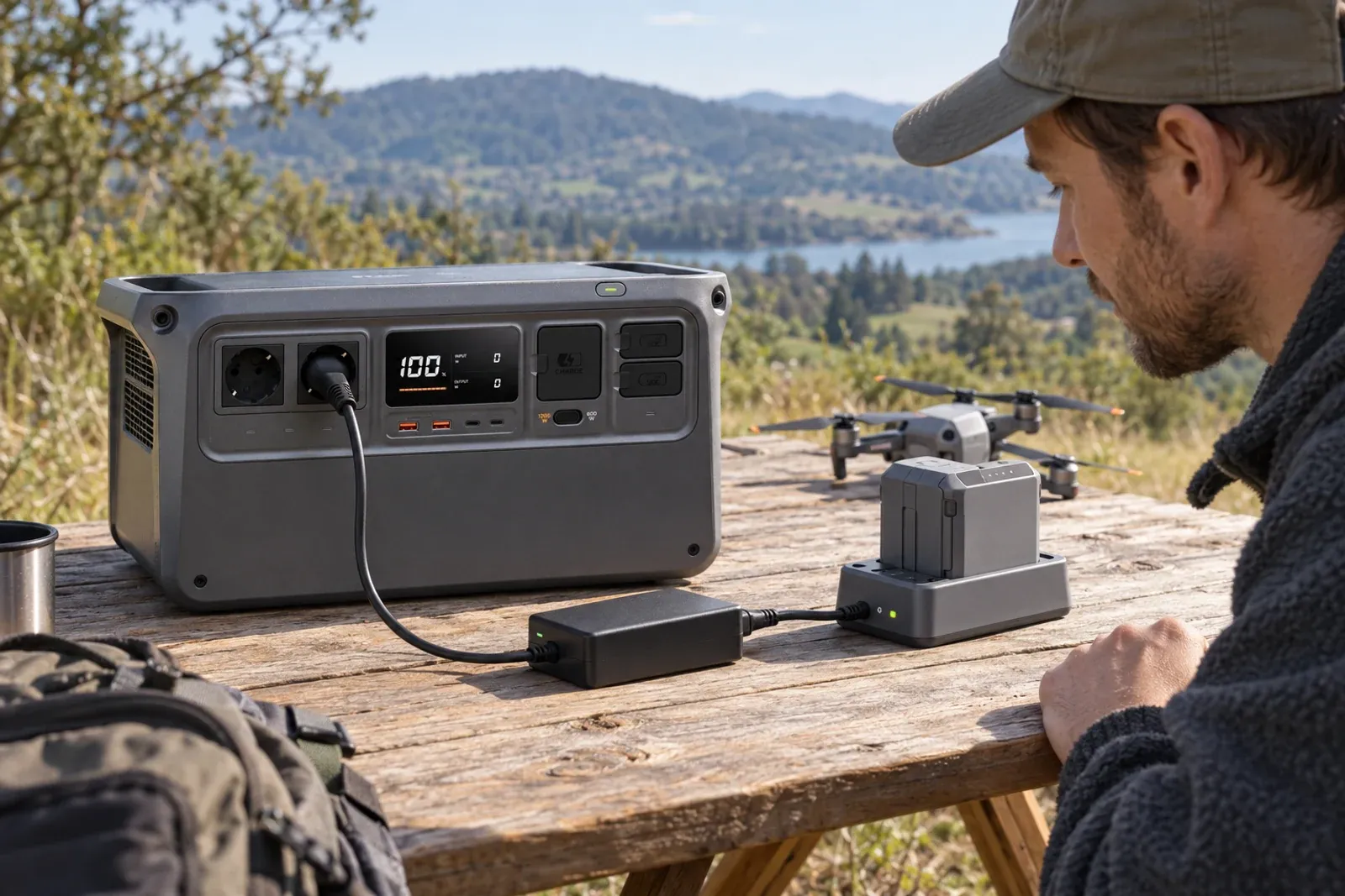 Как заряжать дрон DJI на выезде: USB-C, хаб и зарядная станция