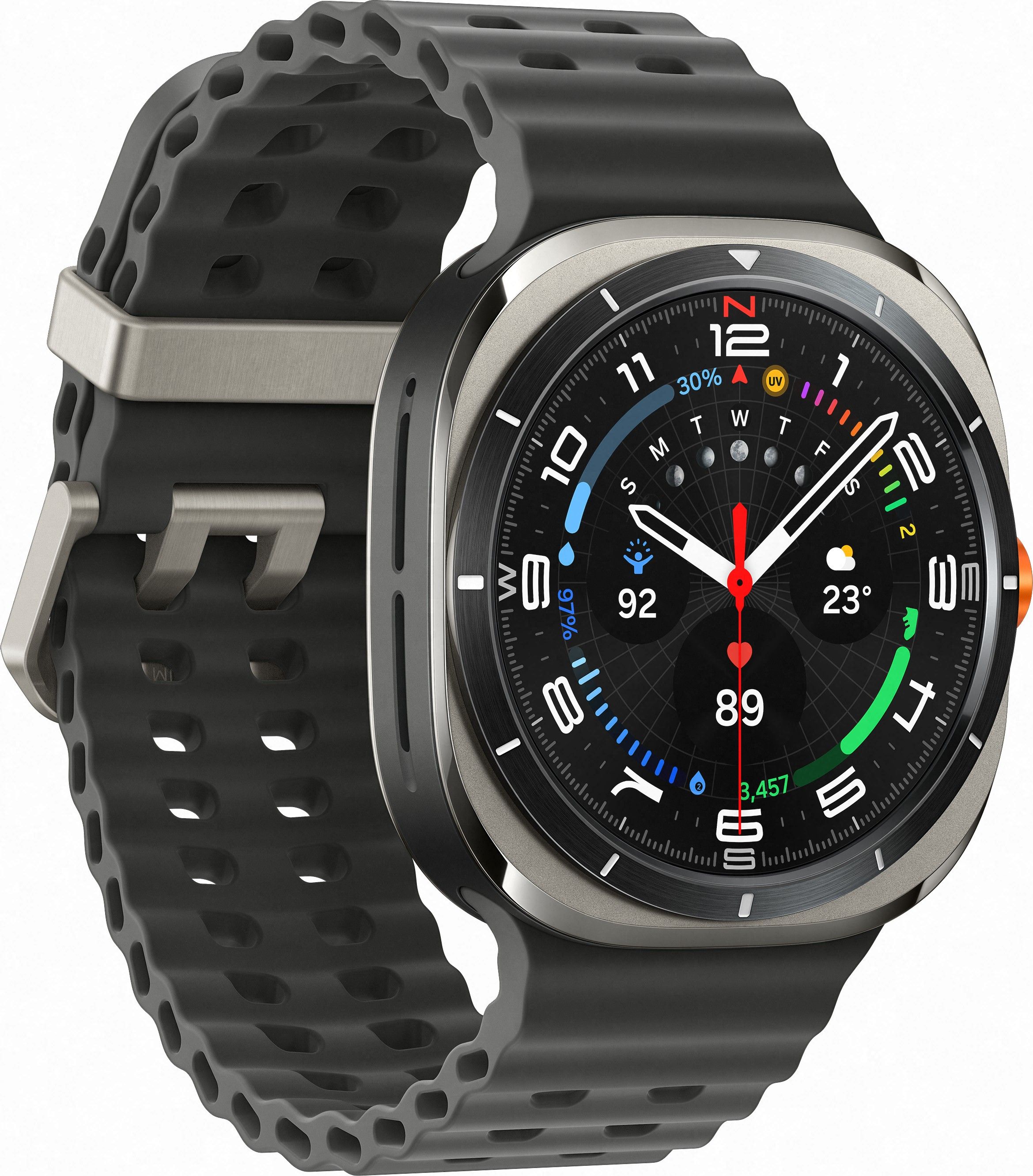 Смарт-часы Samsung Galaxy Watch Ultra (2025) - 47 mm (SM-L705) Titanium Silver (черный ремешок) 3