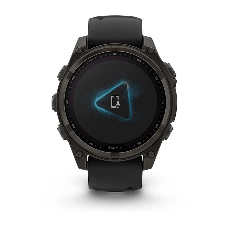 Смарт-часы Garmin Fenix 8 Solar Sapphire - 47 mm, Титановый, угольно-серый безель с DLC-покрытием, черный ремешок - фото 2