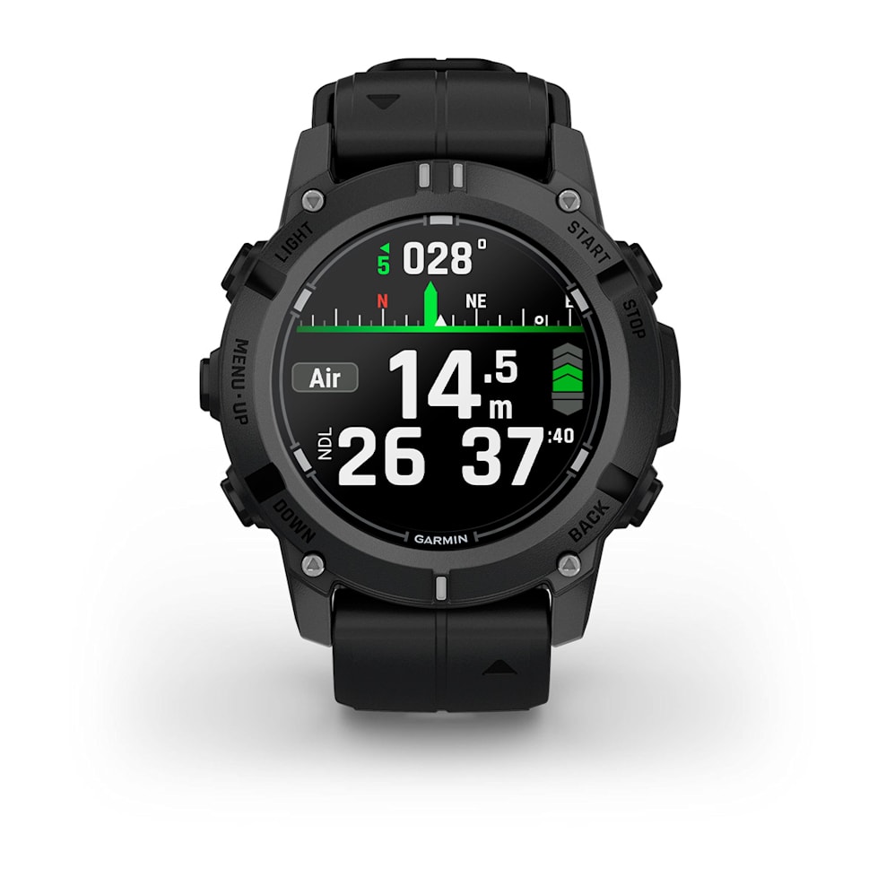 Смарт-часы Garmin Descent G2 - 45 mm, Черный, черный силиконовый ремешок - фото 2