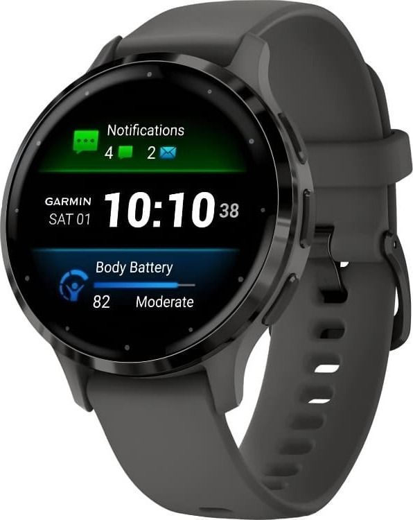 Смарт-часы Garmin Venu 3S - 41 mm, Серый, темно-серый безель, серый ремешок
