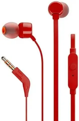 Наушники JBL Tune 110, 3.5 мм, внутриканальные, цвет Красный