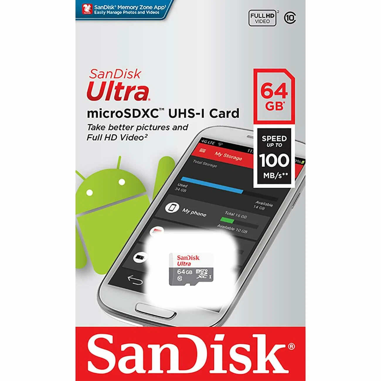 Карта памяти SanDisk MicroSD 64Gb - фото 2