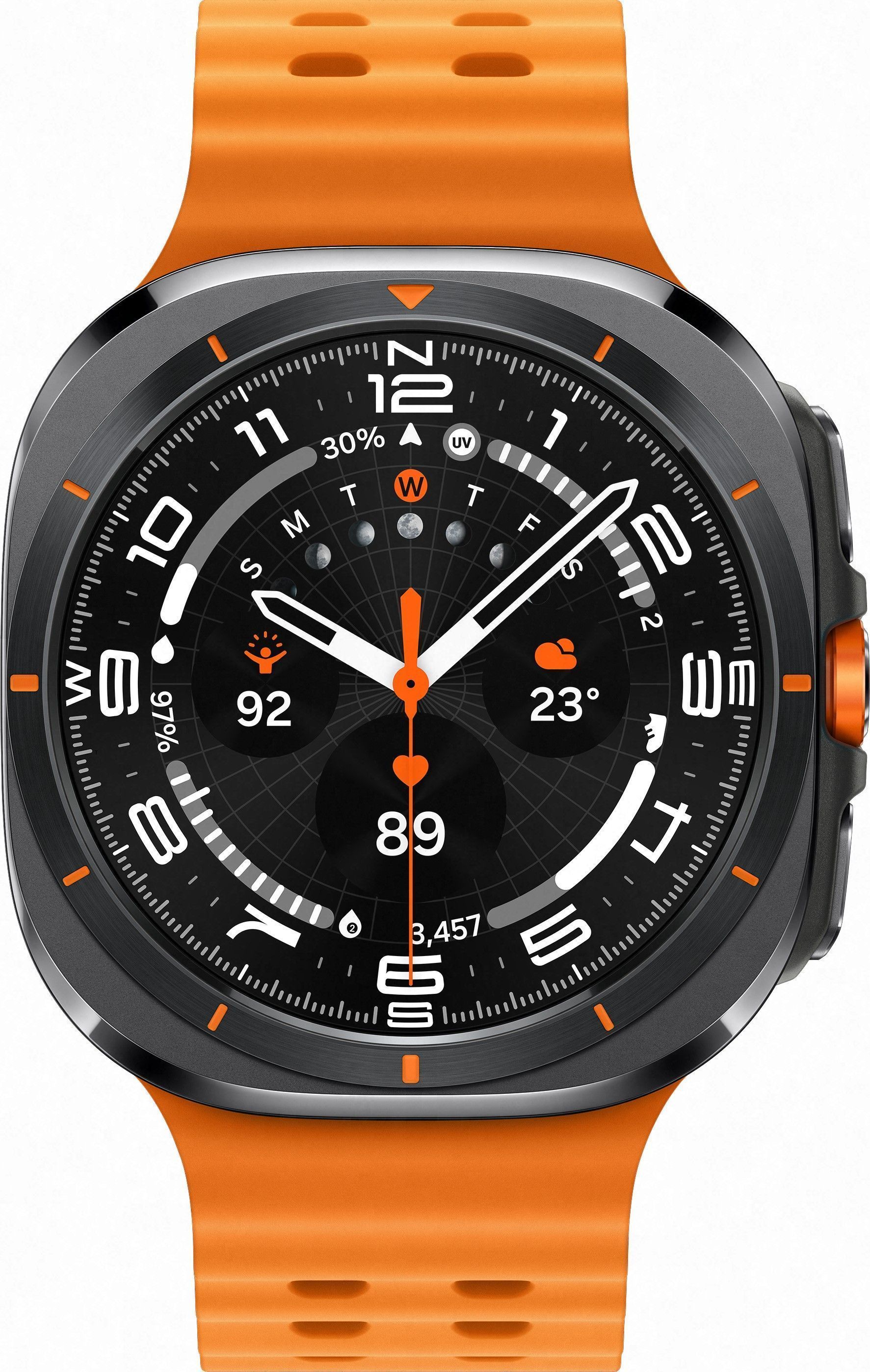 Смарт-часы Samsung Galaxy Watch Ultra (2024) - 47 mm (SM-L705) Titanium Gray (оранжевый ремешок) 2