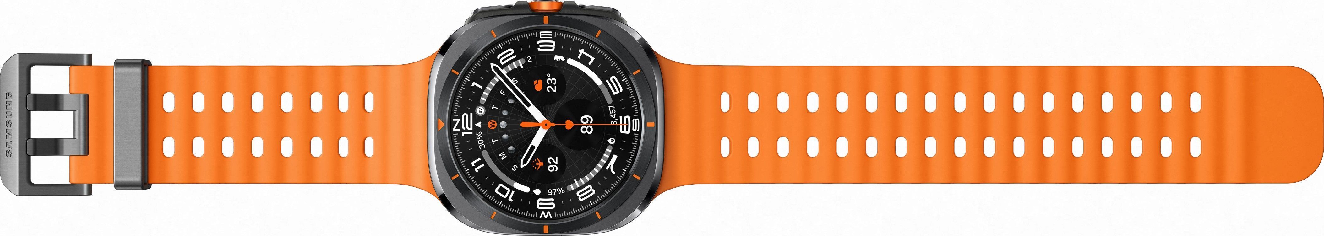 Смарт-часы Samsung Galaxy Watch Ultra (2024) - 47 mm (SM-L705) Titanium Gray (оранжевый ремешок) 6