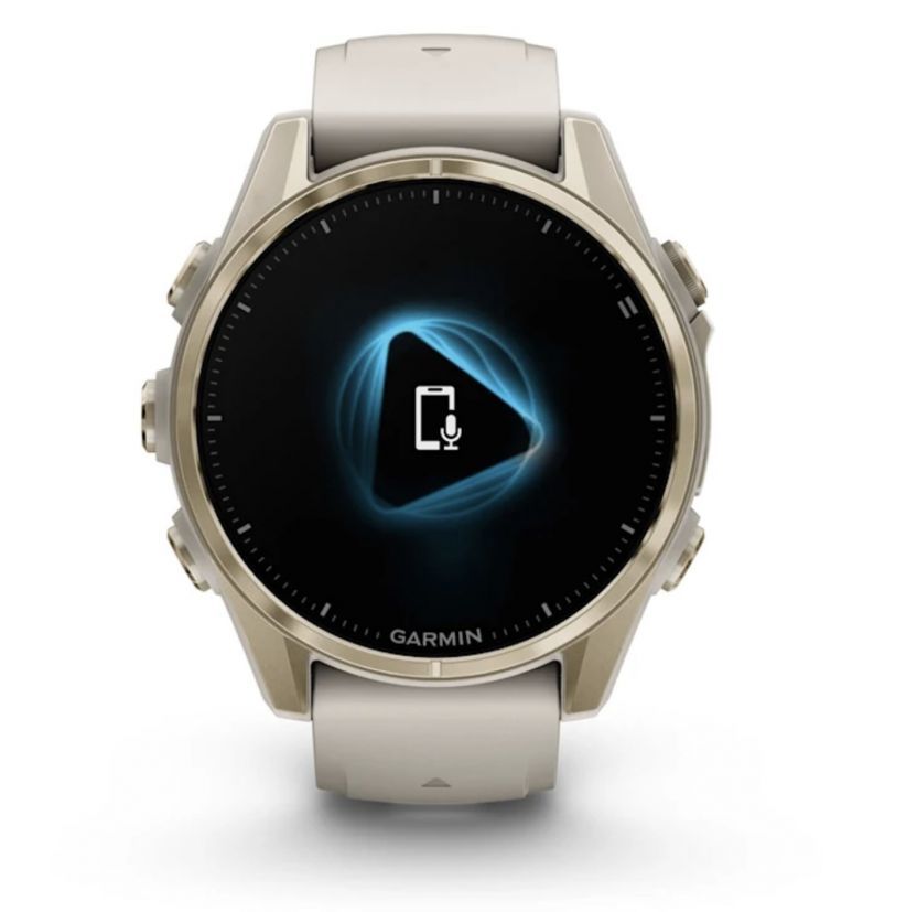 Смарт-часы Garmin Fenix 8 Amoled - 43 mm, Золотистый, дымчато-серый силиконовый ремешок 4