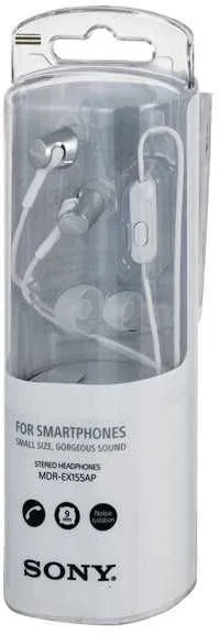 Наушники вставные Sony MDR-EX155AP White - фото 2