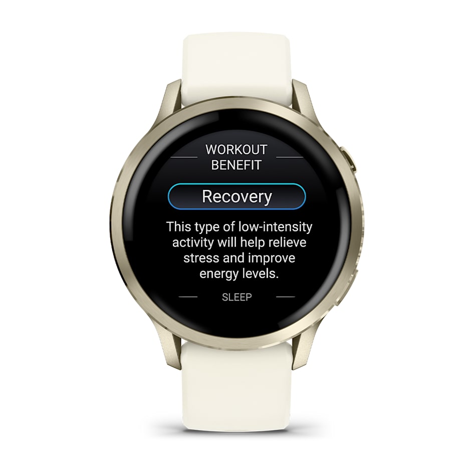 Смарт-часы Garmin Venu 4 - 41 mm, Лунно-золотистый, силиконовый ремешок цвета слоновой кости 6