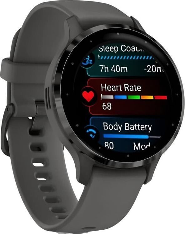 Смарт-часы Garmin Venu 3S - 41 mm, Серый, темно-серый безель, серый ремешок - фото 3