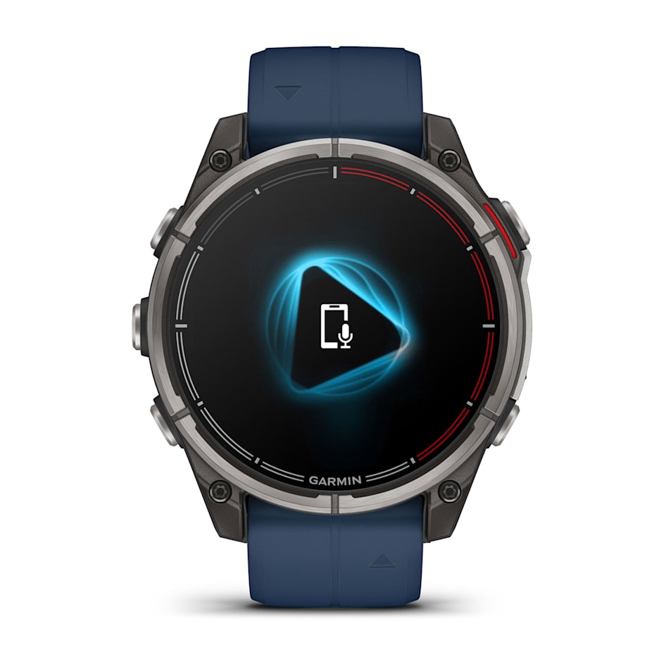 Смарт-часы Garmin Quatix 8 - 47 mm, Amoled, Sapphire, Титановый, синий силиконовый ремешок 7