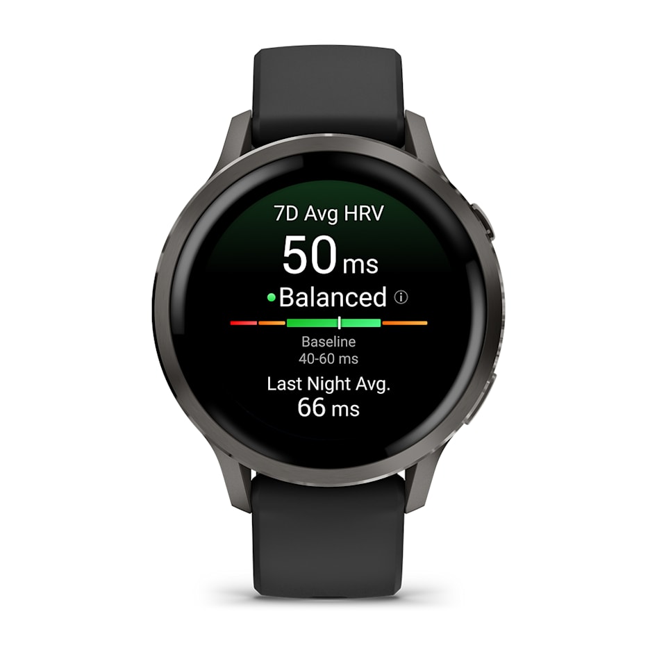 Смарт-часы Garmin Venu 4 - 41 mm, Темно-серый, черный силиконовый ремешок 2