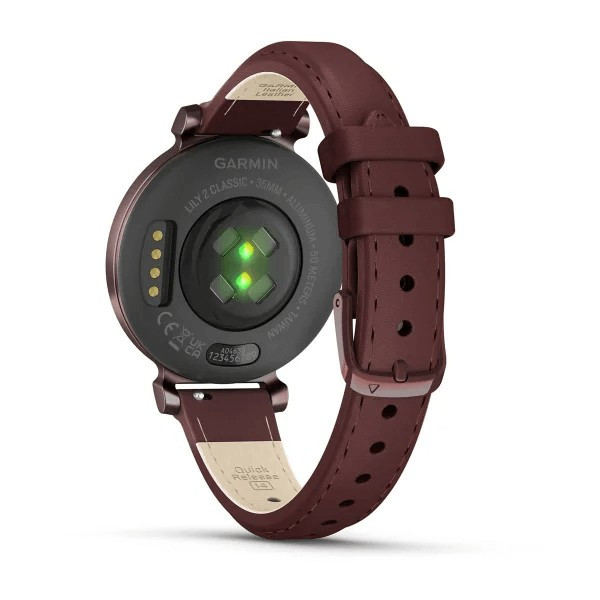 Смарт-часы Garmin Lily 2 - 35 mm, Classic с безелем темно-бронзового цвета, кожаный ремешок ежевичного цвета 7