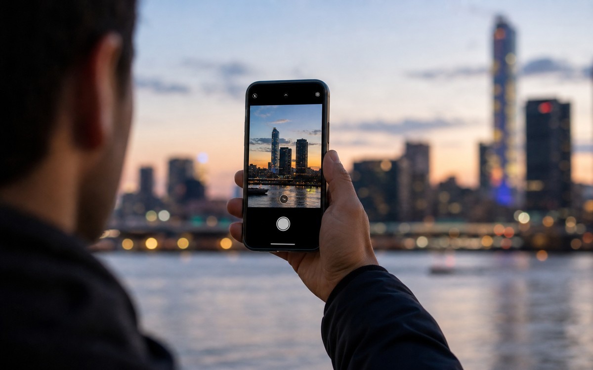 Проверка камеры iPhone на улице
