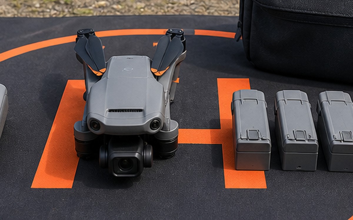 Дрон DJI с аккумуляторами и комплектом аксессуаров