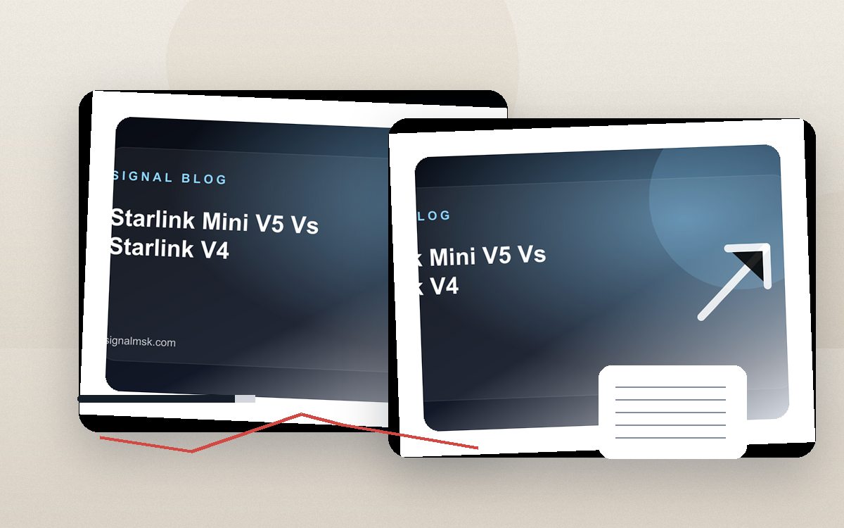 Starlink Mini V5 vs Starlink V4: сравнение комплектации и важных деталей