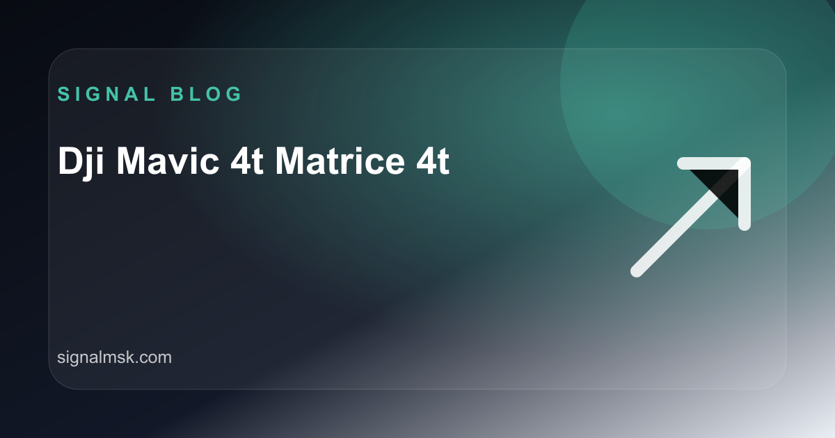 DJI Matrice 4T (Mavic 4T): что это за дрон с тепловизором и кому он нужен